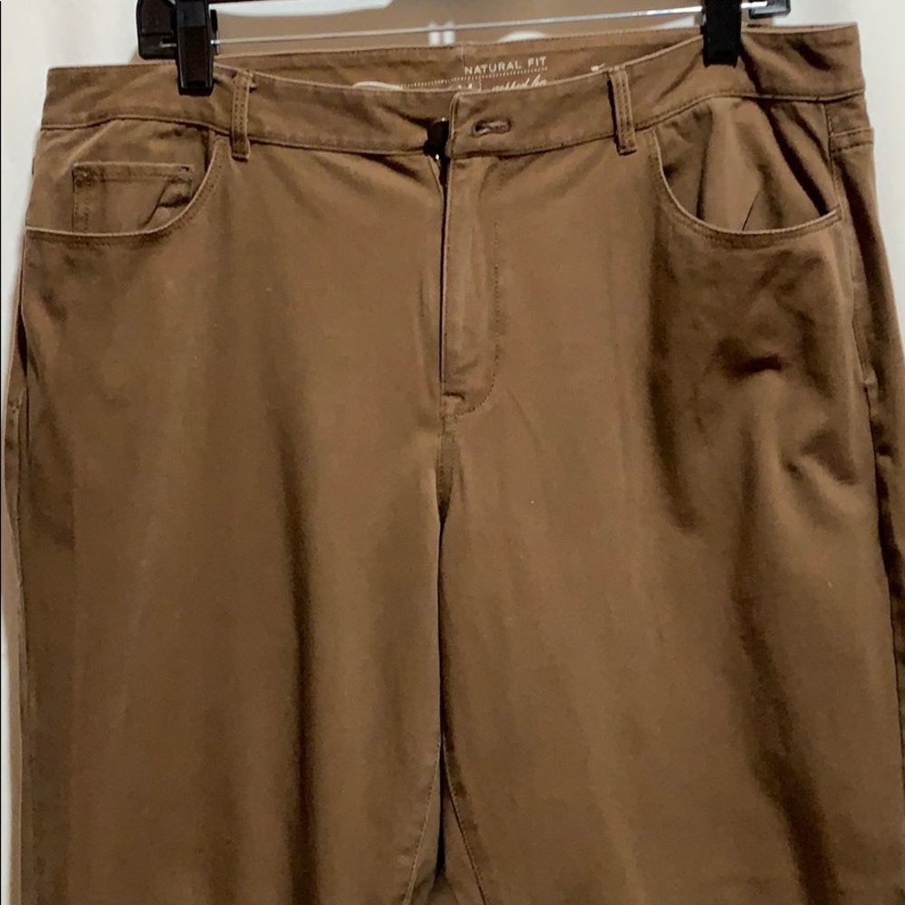 COLDWATER CREEK JEANS COFFEE CROPPED SZ 14